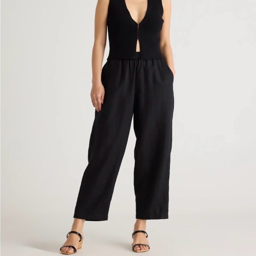 Quince black 100% Linen Pants